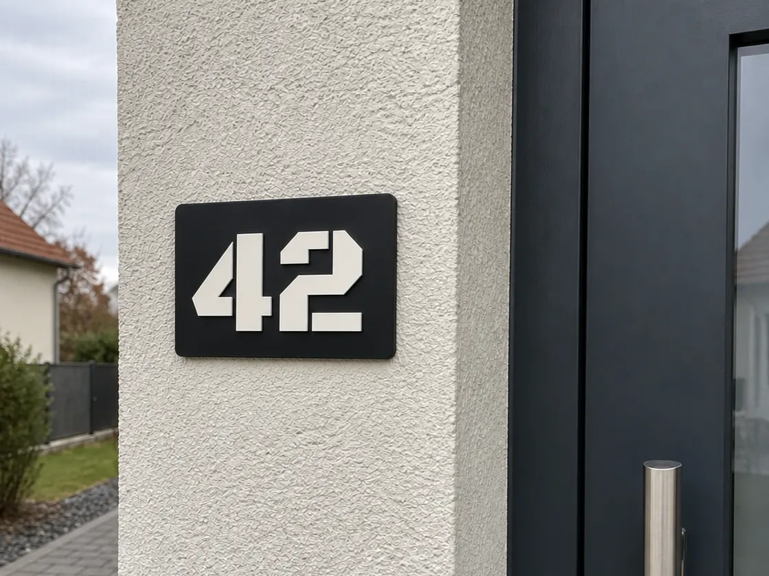 Moderní černá k antracitu na fasádě vedle dveří